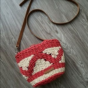 Artisan NY Crossbody Straw Red Bag